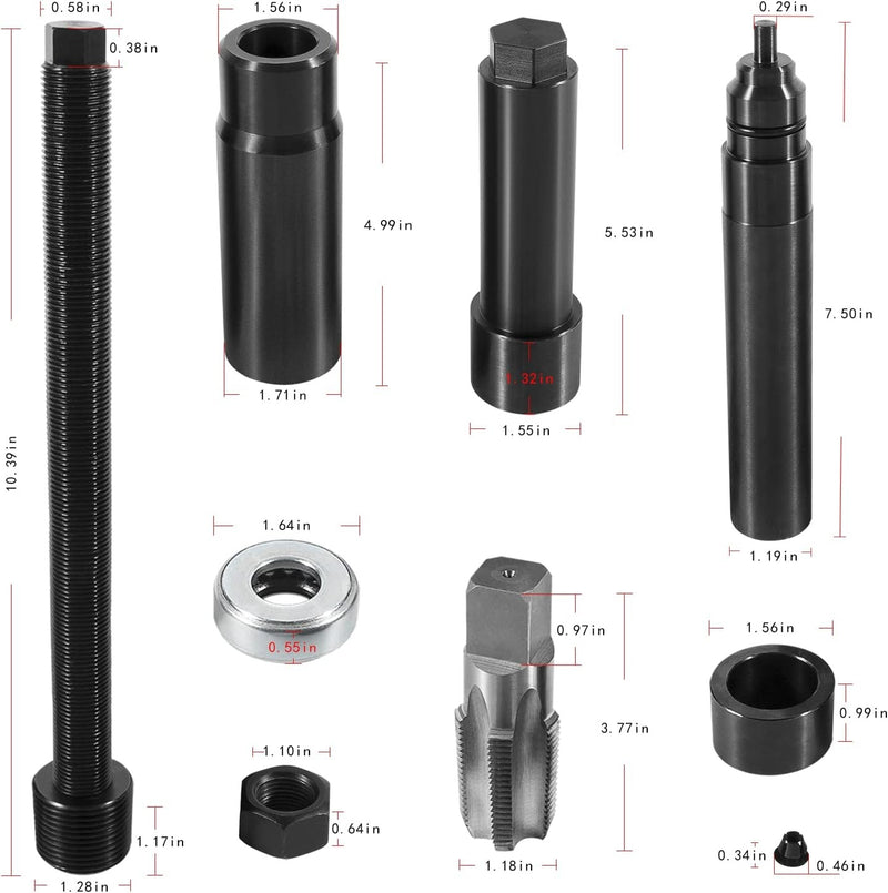 ST-178 ST-182 Diesel Fuel Injector Sleeve Cup Remover Installer Kit for DT466E