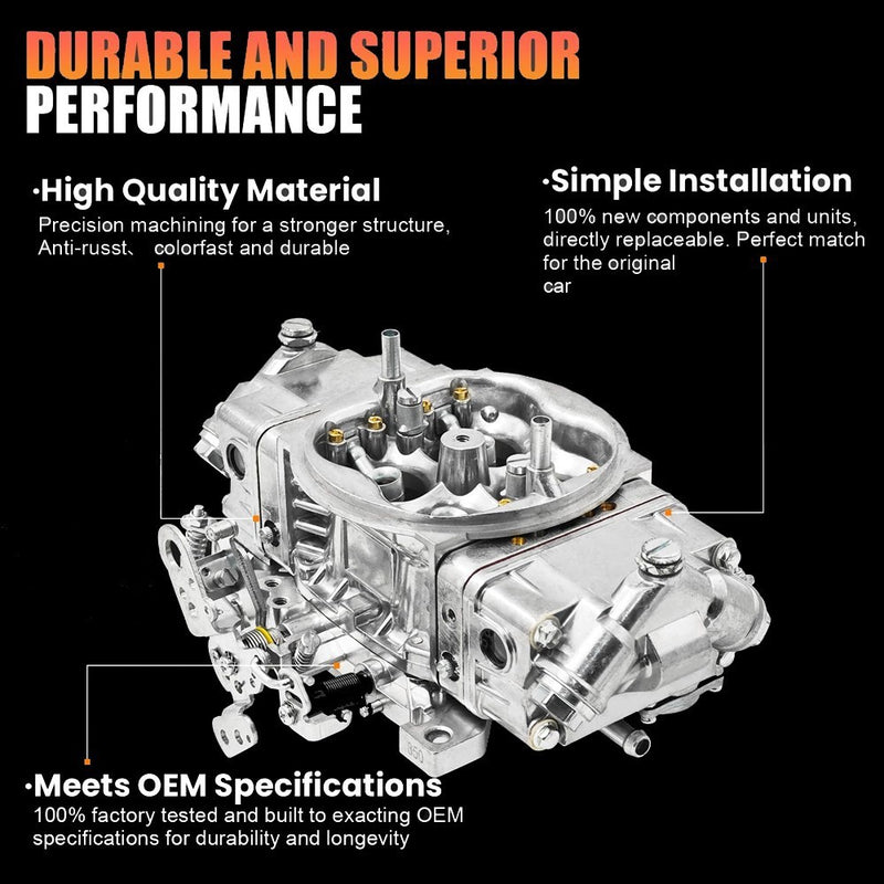 BR-67201 850CFM Carburetor 4 Barrel Double Pumper Mechanical Race Performance
