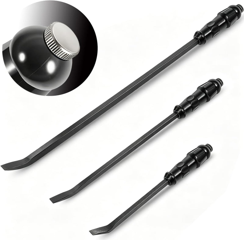 LSQ42103 Pry Bar Set Heavy Duty Angled End 12", 17", 25" 3-Piece