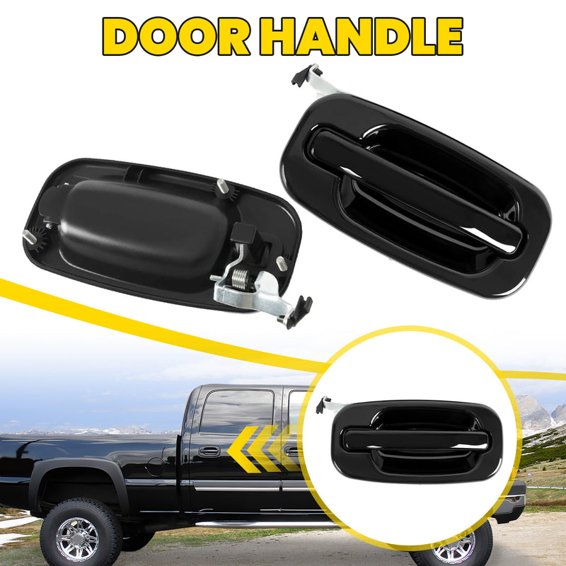 Rear Left Right Outside Door Handles for Silverado Sierra 1500 2500 99-06 2PCS