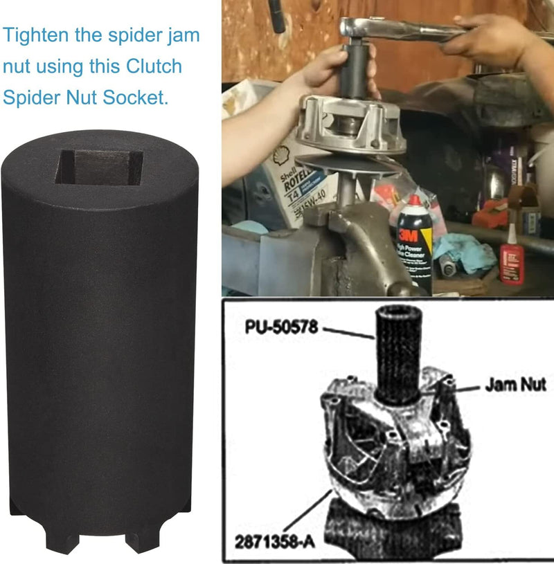 Clutch Spider Nut Socket Tool for Polaris 900 1000 XP RZR Ranger Crew