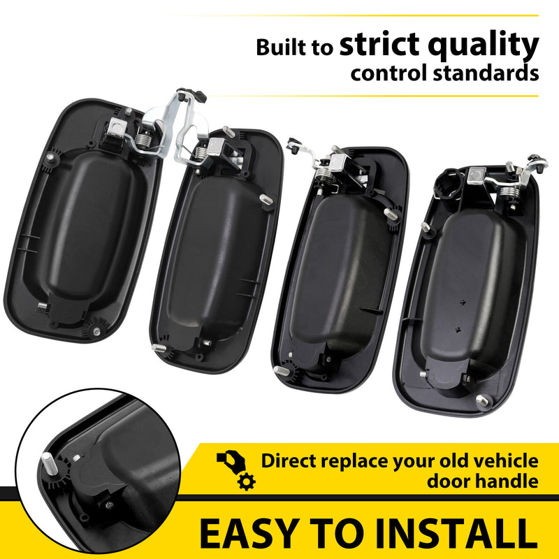 4X Outer Door Handles for Chevy Silverado for GMC Sierra for Cadillac 1999-2006