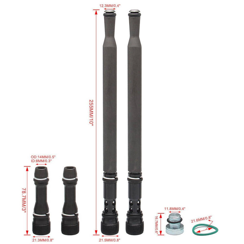 6E7Z9A332A Oil Fuel Stand Pipe Dummy Plug Set for Ford F250 6.0L Diesel Updated