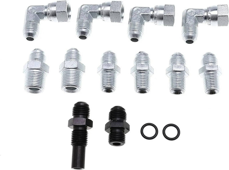 6AN SS Braided Transmission Cooler Lines Kit for GM 4L60E 4L80E Hose