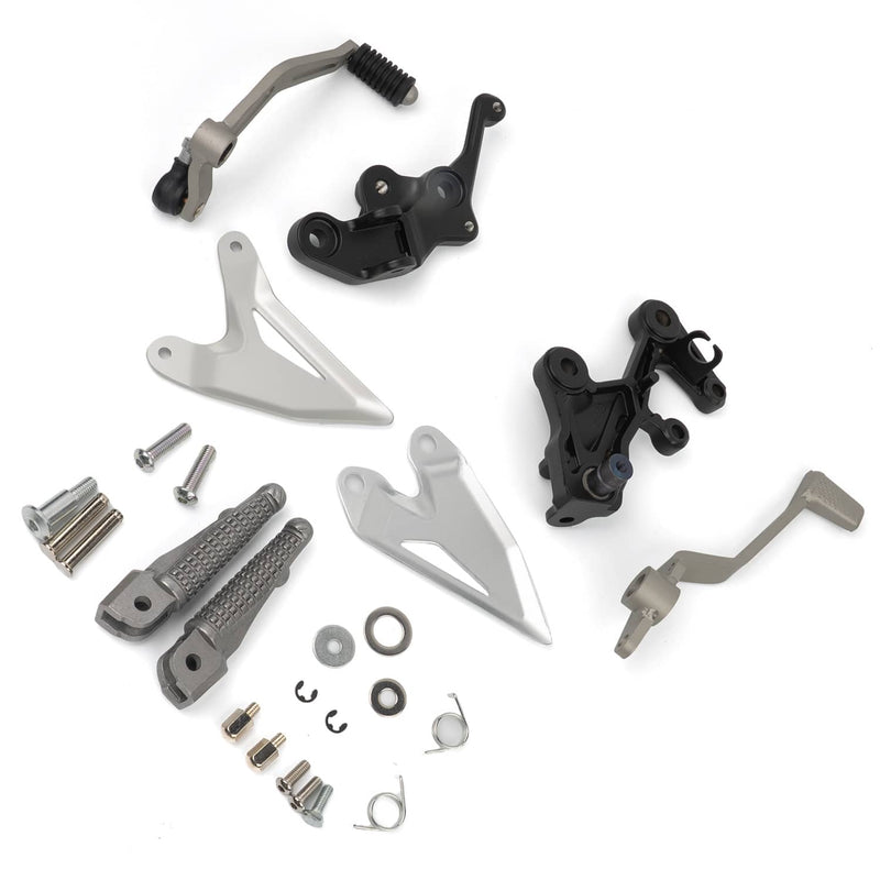 Driver Footrest Pegs Bracket Set for Kawasaki Ninja 400 2018-24 Z400 19-24