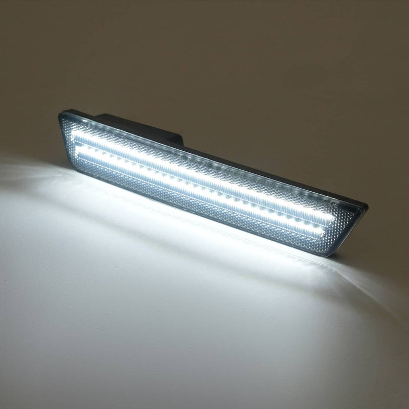DURAFORCE White/Smoke Rear Bumper LED Side Marker Lights for Dodge Charger 2011-2014 Pair