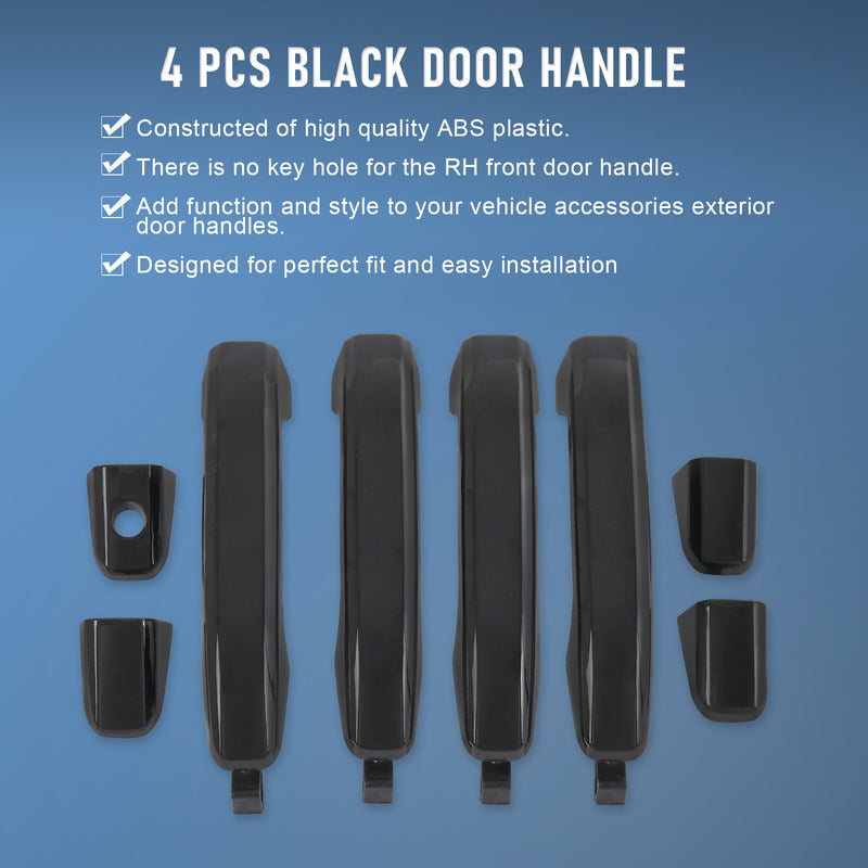 Exterior Door Handle Front Rear for Chevy Silverado GMC Sierra 2014-2018 4 PCS