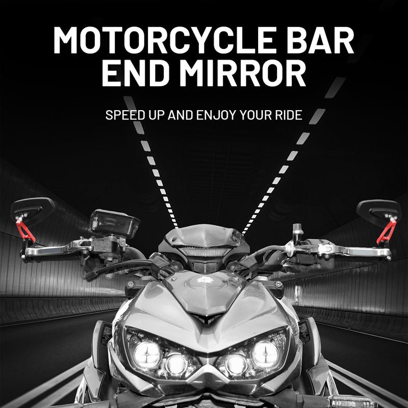7/8" Bar End Side Mirrors for Yamaha MT07 Dirt Bike Street Bikes Sports Bikes