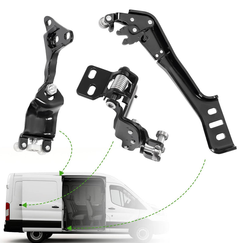 DURAFORCE Sliding Door Hinge Roller Right Side for Ford Transit 150 250 350 2015-2023 3PCS