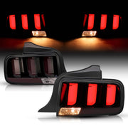 DURAFORCE LED Tube Signal Brake Lamps Smoked Tail Lights for Ford Mustang 2005-2009 Pair