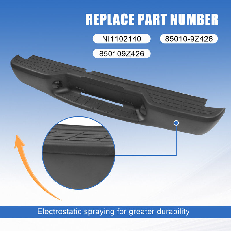 Rear Step Bumper Assembly for Chevrolet S10 GMC Sonoma 1998-2004 Black