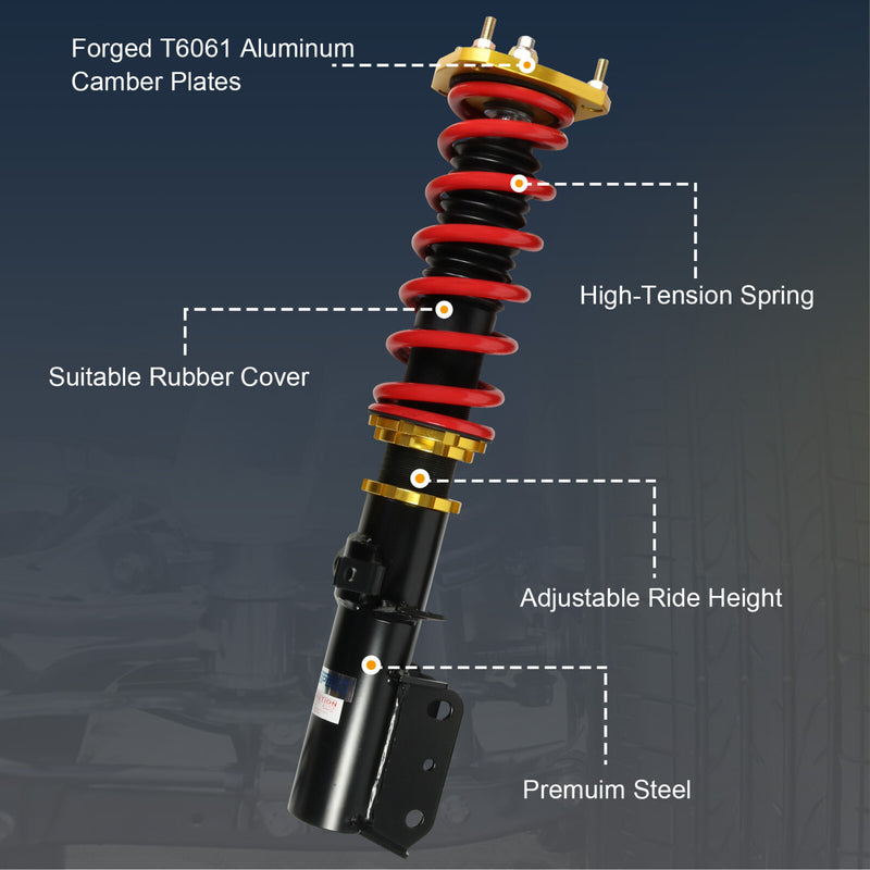 4PCS Coilovers Struts Suspension for 88-99 Toyota Corolla E100 AE101 Adj Height