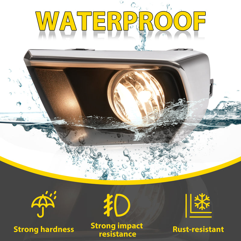 Clear Fog Lights with Chrome Bezel Wires Switch for Chevrolet Colorado 2021-2022
