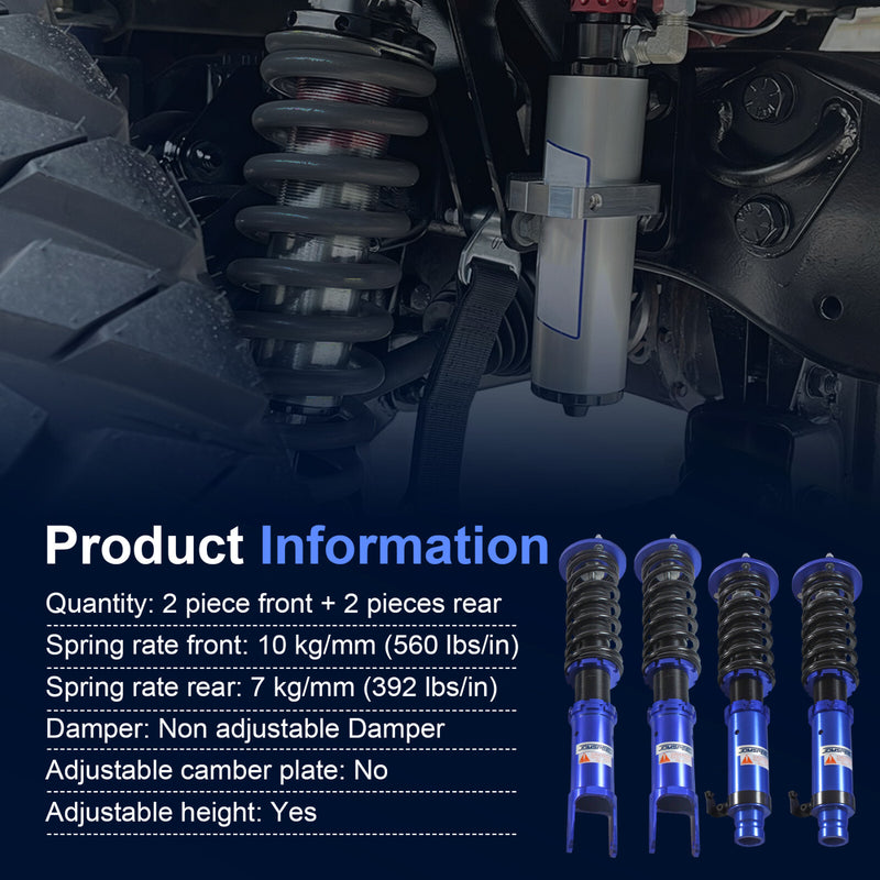 Adjustable 4X Coilovers Struts Shocks Set for Honda Accord 2008-2012 Acura TSX