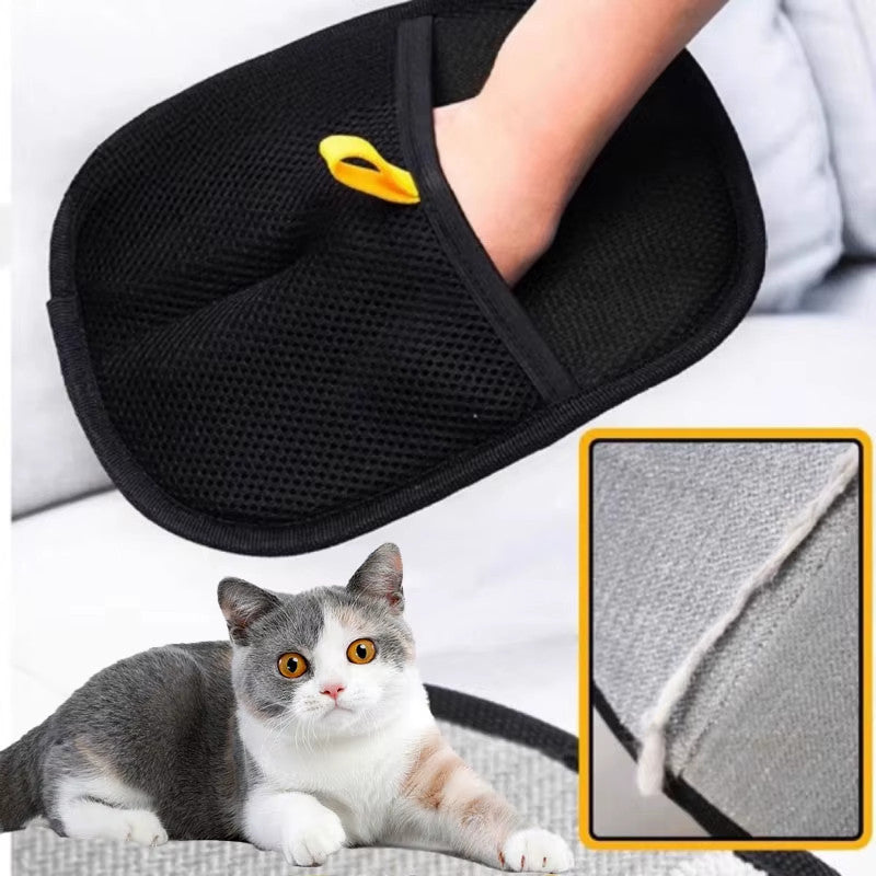 Glove Cat Grooming Gloves Hair Remover for Pet Dog 2-Pack 2025