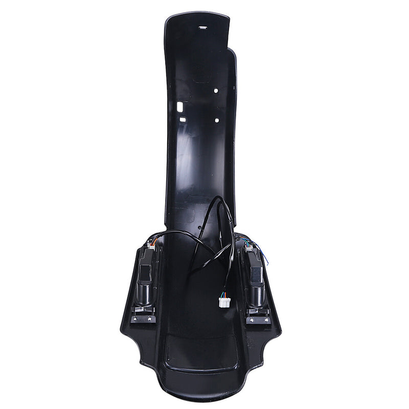 Dual Cut Rear Fender System w/ LED Light for Harley Electra Glide Road King CVO