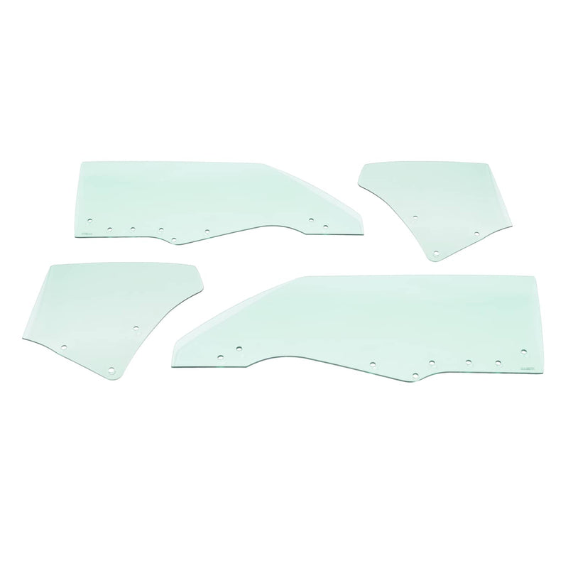 DURAFORCE Quarter Side Window Glass for Chevy Chevelle Malibu 1970-1972 2 Door 4 Pcs