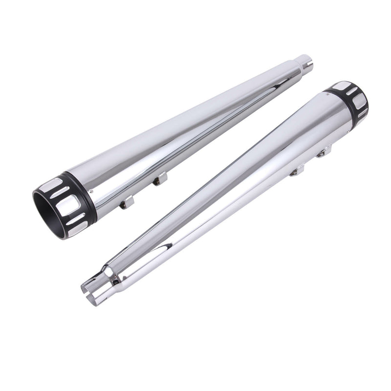 4in Slip On Muffler Exhaust Pipes for Harley Touring Bagger Glide 1995-2016 Pair