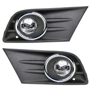 DURAFORCE Right+Left Fog Light W/Cover & Chrome Trim For Honda Pilot 2012 2013 2014 2015