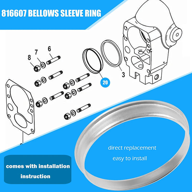 816607 Bellows Sleeve Ring for Mercrusier Alpha One Gen II 1991 and Up 18-1728