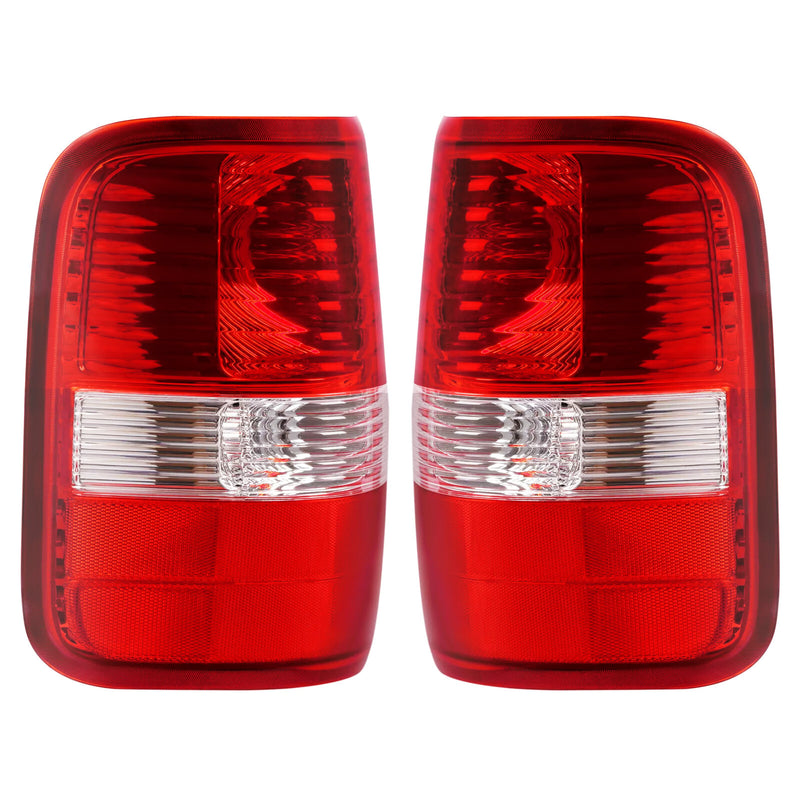 Red Lens Tail Light Set for Ford F-150 2004-2008 Driver Passenger Side