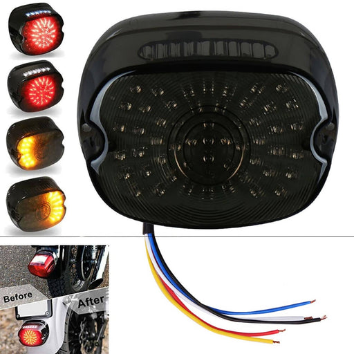 DURAFORCE Smoke LED Tail Light Brake Rear for Harley Road King Electra Glide Tour Dyna FXR