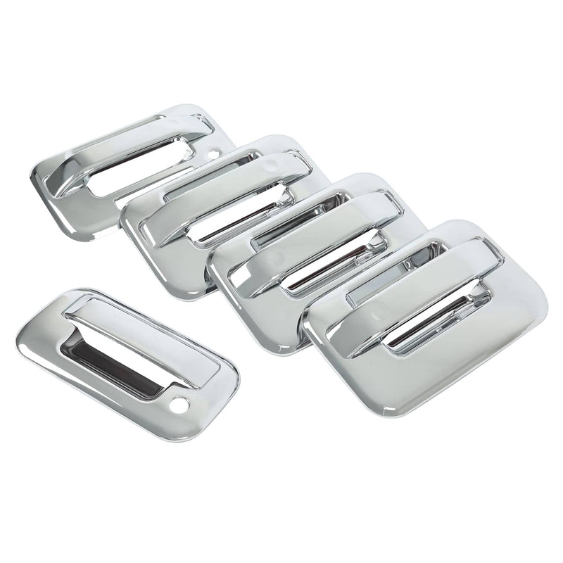 DURAFORCE Chrome Door Handle Tailgate Covers With Keypad for Ford F150 2004-2014 4 Door