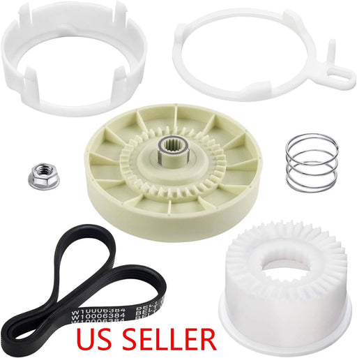 DURAFORCE Washer Pulley Clutch Kit Drive Belt for Whirlpool Kenmore Maytag