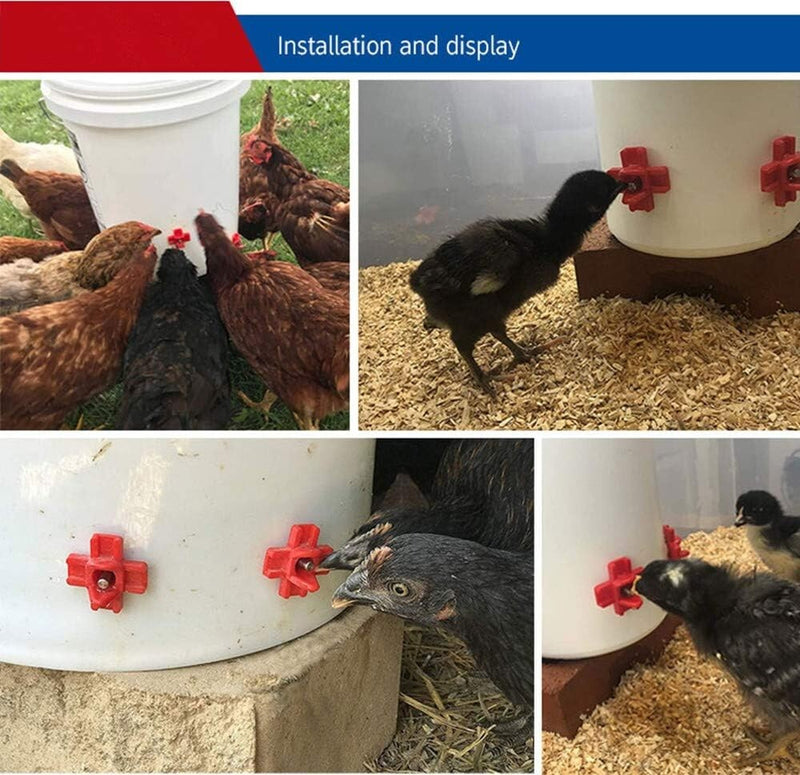 20Pcs Poultry Water Nipples Drinker Chicken Hen Quail Automatic Drinking Device