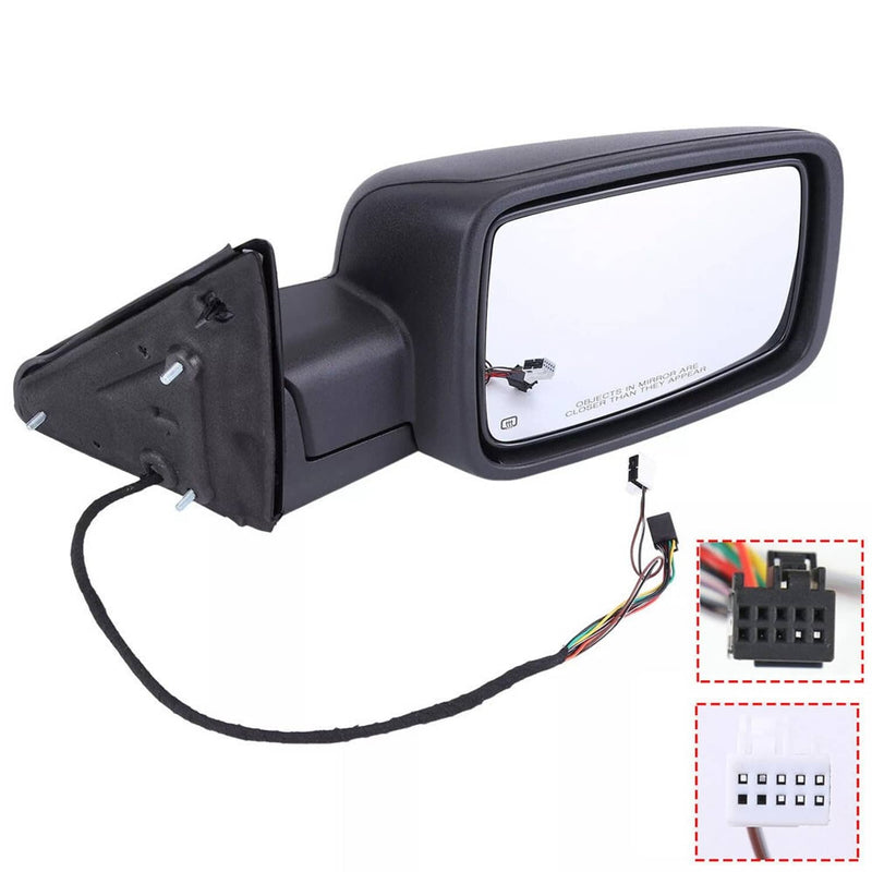 Right Passenger Mirror Manual Fold Heated LED Signal for Ram 1500 2013-2019