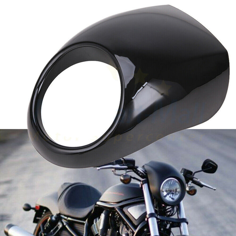 Headlight Fairing Mask Black 39mm Fits for Harley Sportster Dyna FX XL 1973-2024