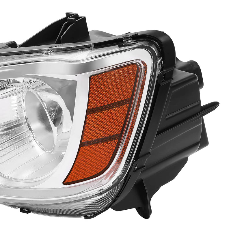 DURAFORCE Chrome Bezel LED DRL Headlight Headlamp Driver Side for Chrysler 300 2011-2023