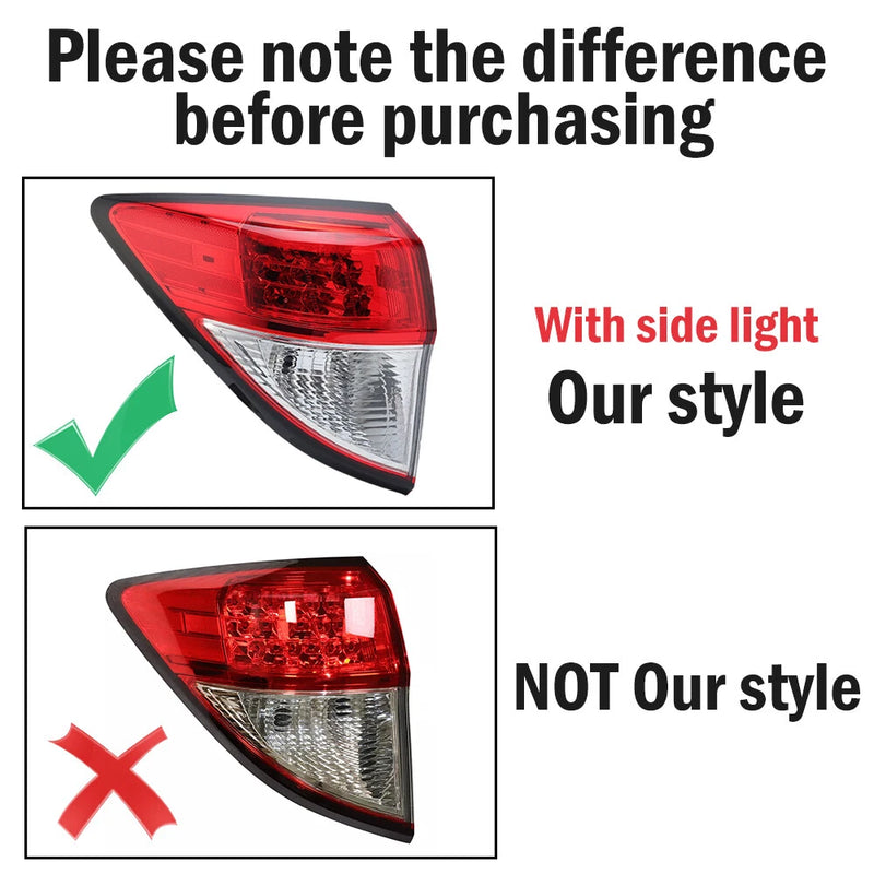 DURAFORCE Rear Tail Light Brake Lamp Assembly Right Side for Honda HRV HR-V 2016-2018