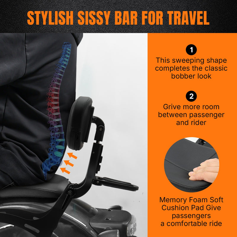 Backrest Sissy Bar & Luggage Rack for Honda Rebel 1100 CMX1100 2021-2026