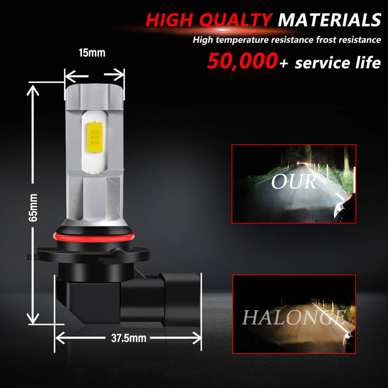 6000K LED Headlight Bulb High Low Light for Honda Civic Sedan 4-Door