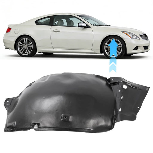 DURAFORCE Inner Fender Liner Front for Infiniti G37 Q60 2008-2013 2014-2015 Passenger Side