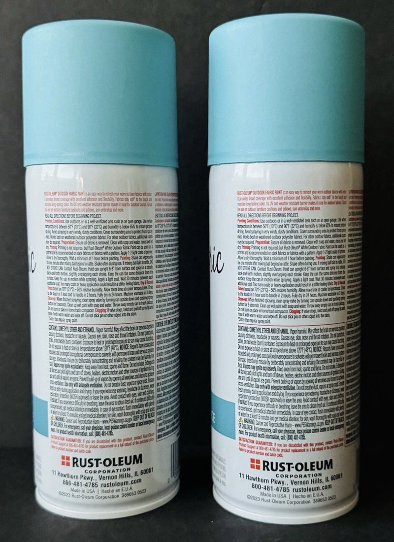 358842 Outdoor Fabric Paint for Rust Oleum Turquoise 12oz 2 Pack