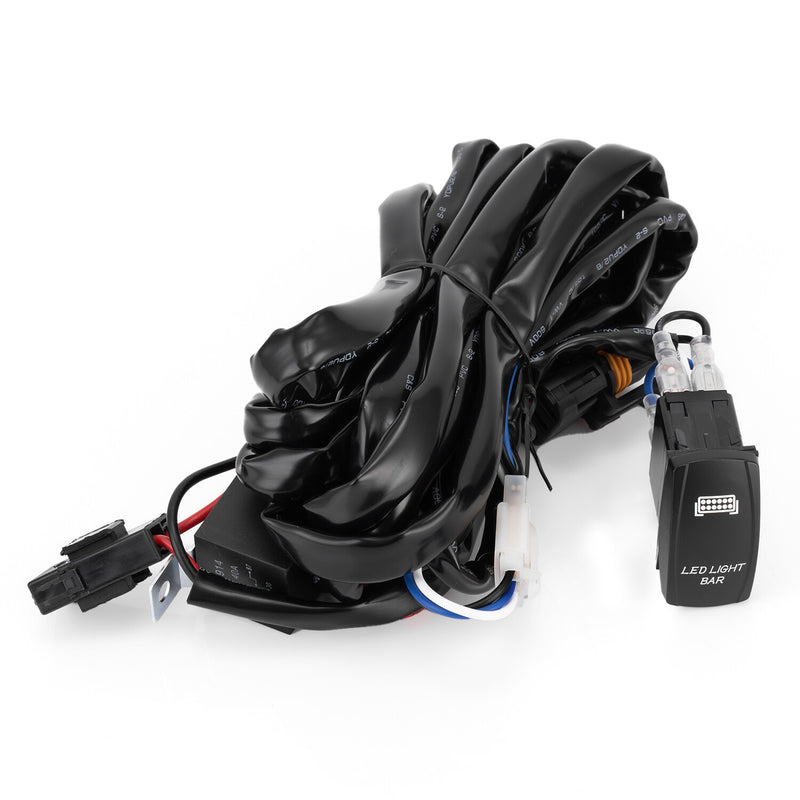 LED Light Bar Wiring Harness Rocker Switch Kit for Polaris Ranger 570 900 1000