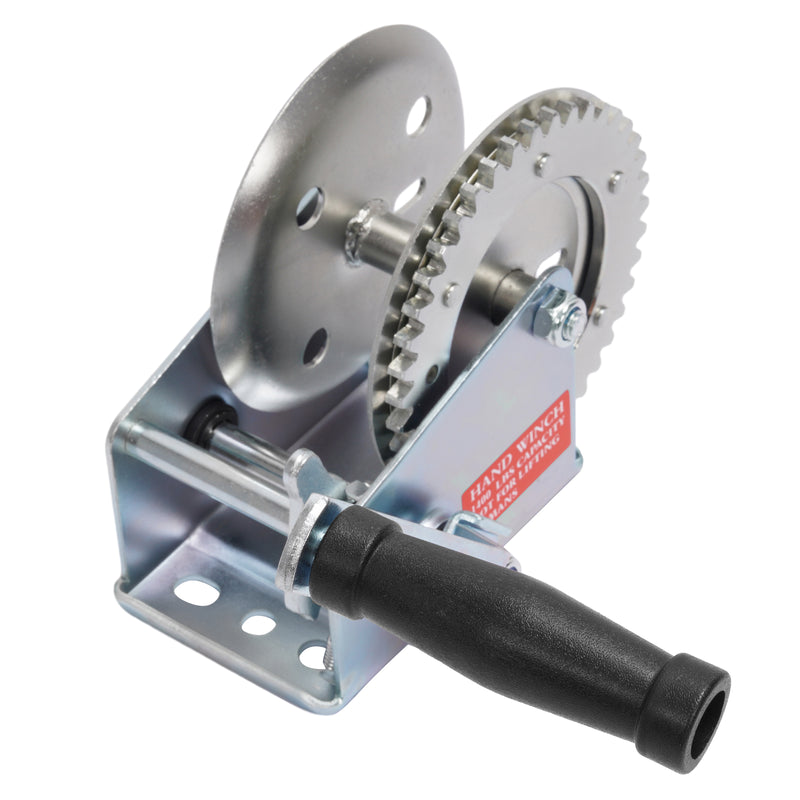 1400LBs Steel Horizontal Hand Pulling Ratchet Winch Galvanized for Boat Trailer