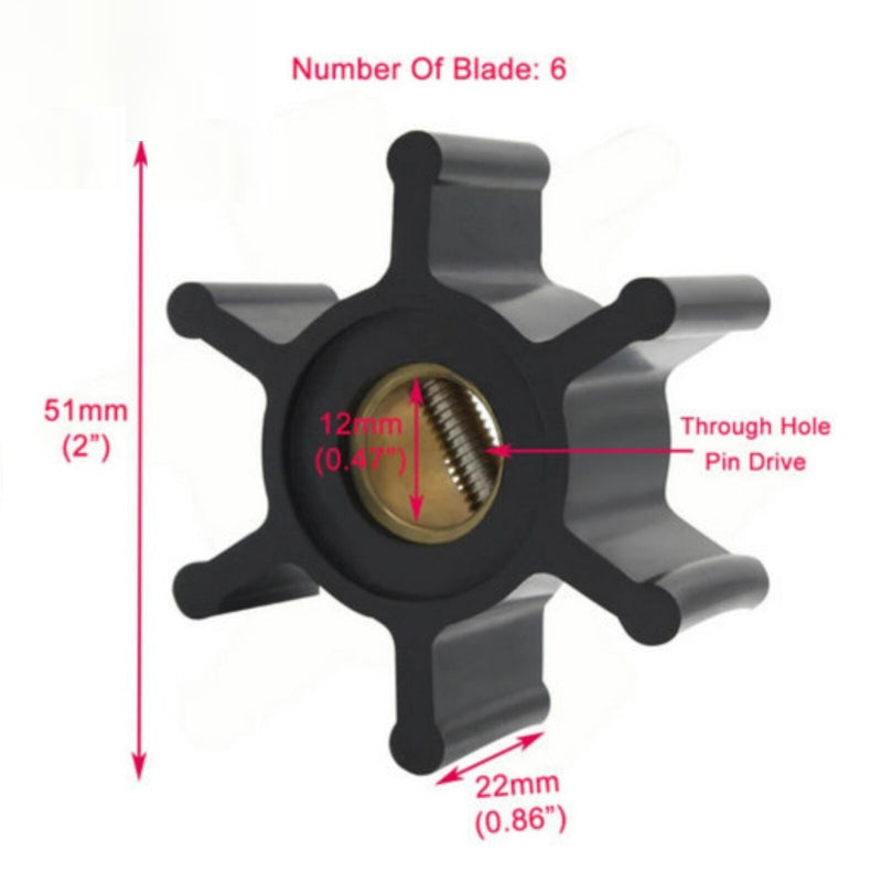 128990-42200 Impeller Kit for Yanmar 2GM20 3GM30 3YM20 for Jabsco 653-0001