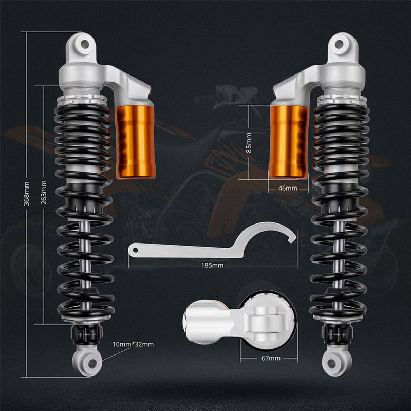 YFZ350 Front Shocks Absorber for Yamaha Banshee 350 1987-2006 Black Spring