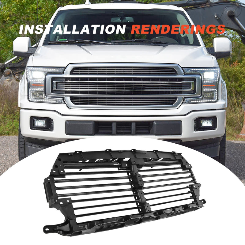 Upper Radiator Grille Air Shutter for Ford F-150 2018-2020 with Actuator Motor