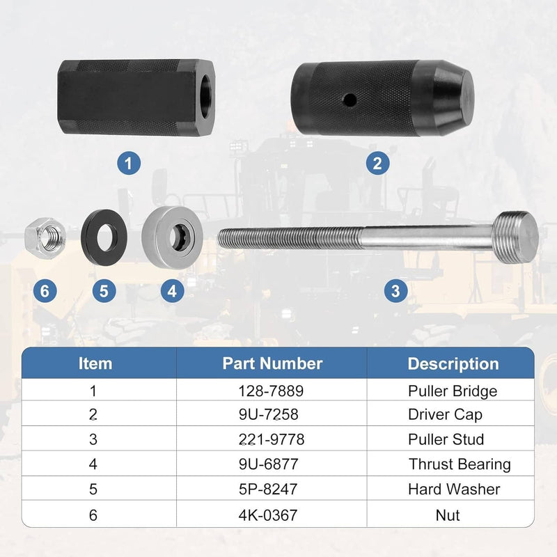 9U-6891 Injector Sleeve Cup Remover Installer Tool Set for CAT