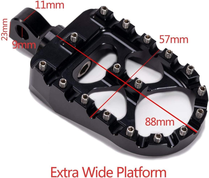 CNC Wide Fat Foot Pegs MX Style Footpegs for Harley Dyna Sportster Bobber