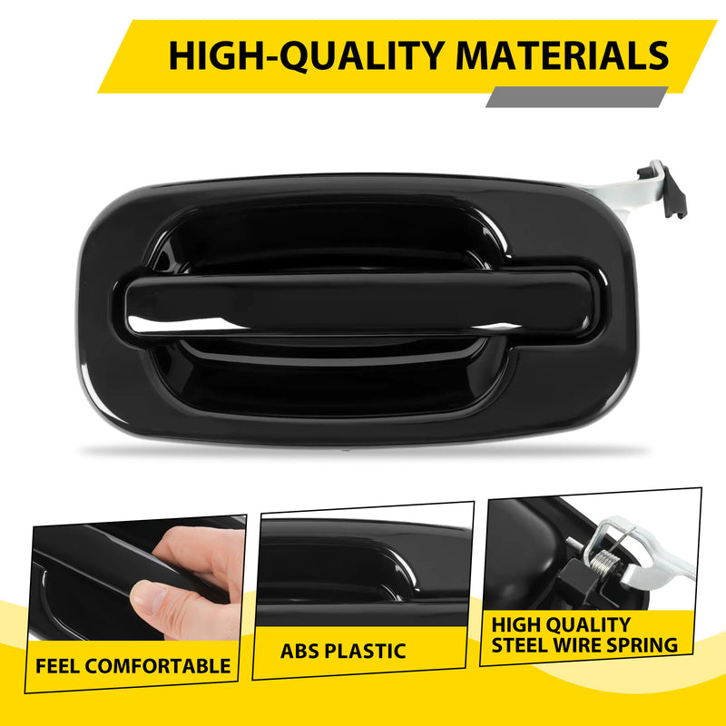 Rear Left Right Outside Door Handles for Silverado Sierra 1500 2500 99-06 2PCS