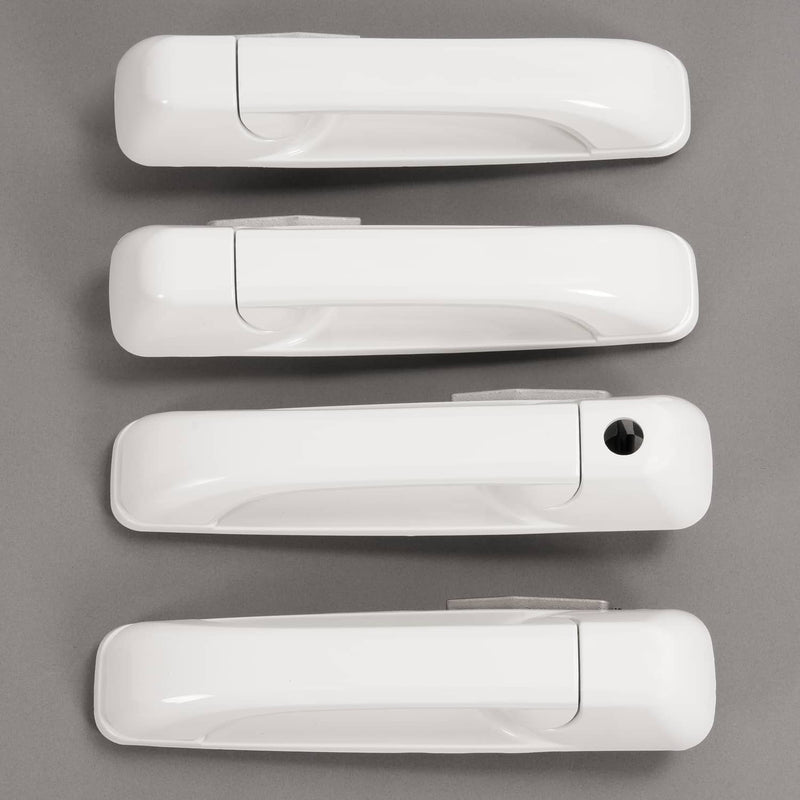 DURAFORCE Outside Door Handle White for Dodge Ram 1500 2009-2024 2500 2011-2025 4 Pcs