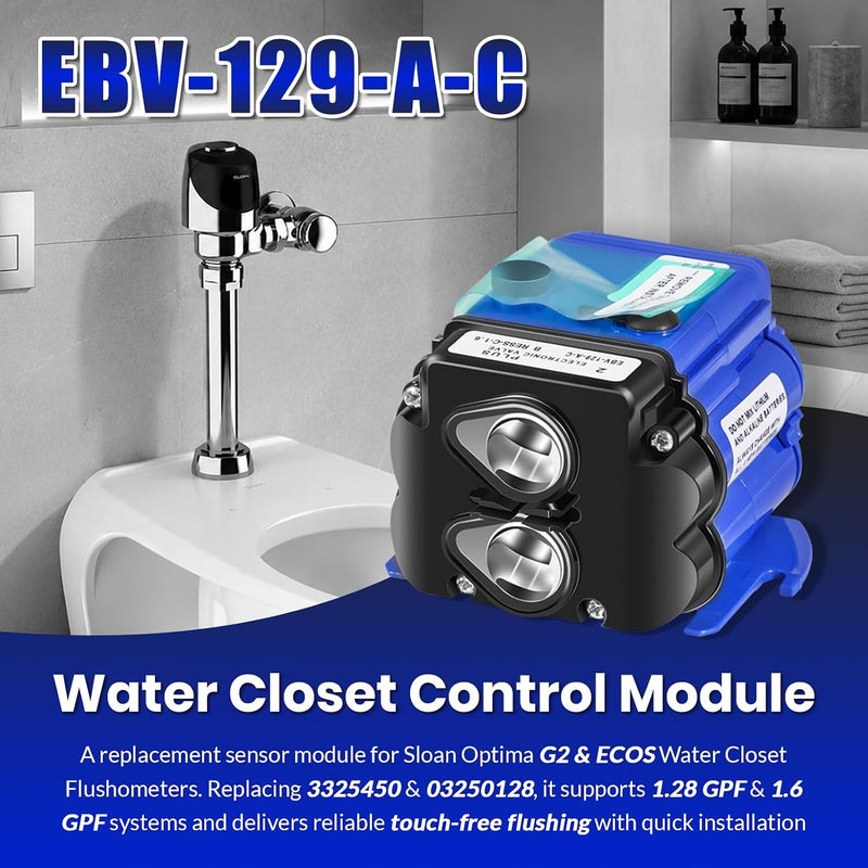 EBV-129-A-C Toilet Flush Control Module for Sloan Optima G2 ECOS 1 Pack