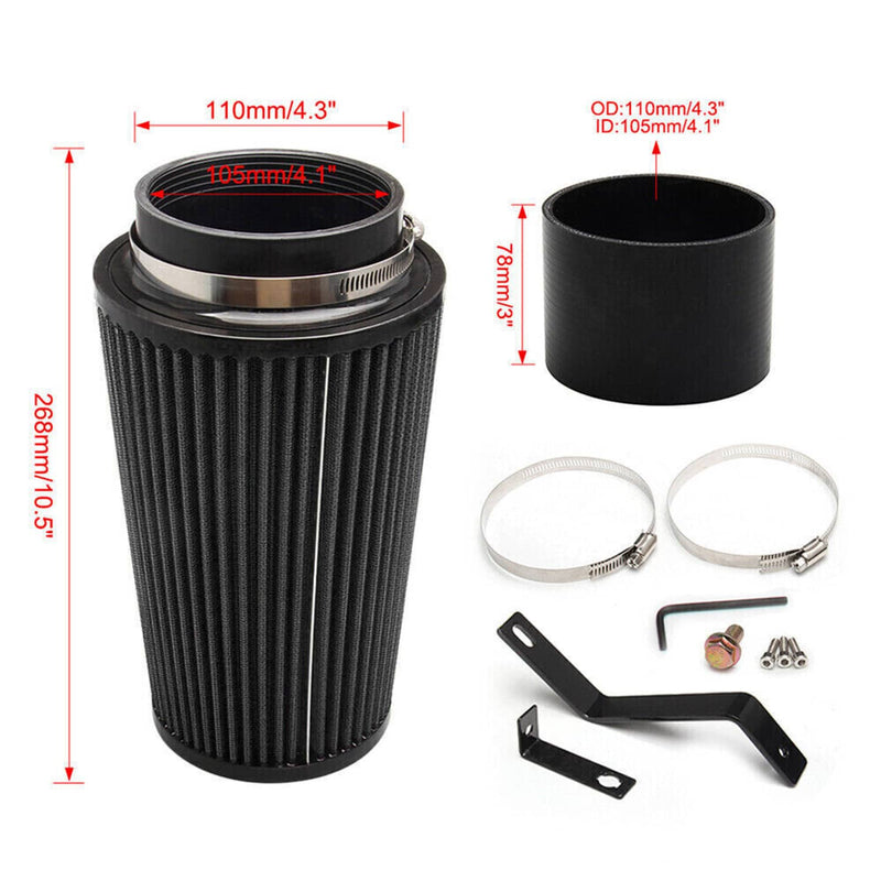 Black Cold Air Intake Tube Filter for Ford F250 F350 F450 7.3L Diesel