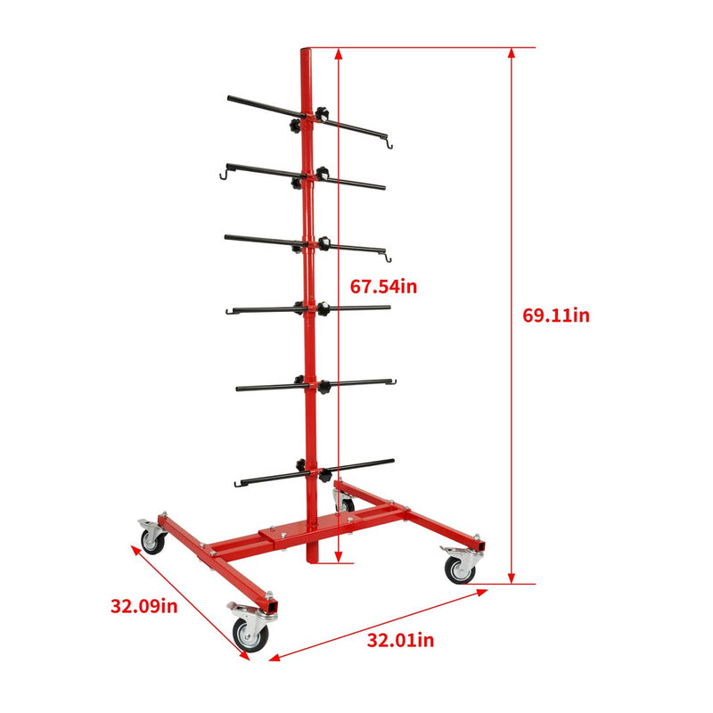 DURAFORCE Powder Coated Adjustable Tree Paint Stand for Autobody Door Fender Panel