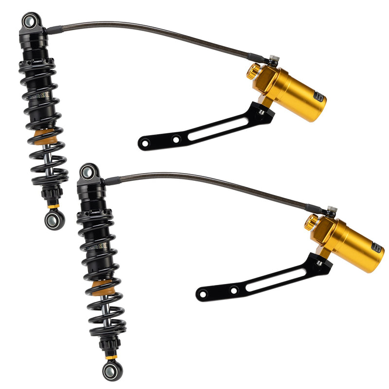 13" Adjustable Remote Reservoir Rear Shocks Set for Harley Road Glide